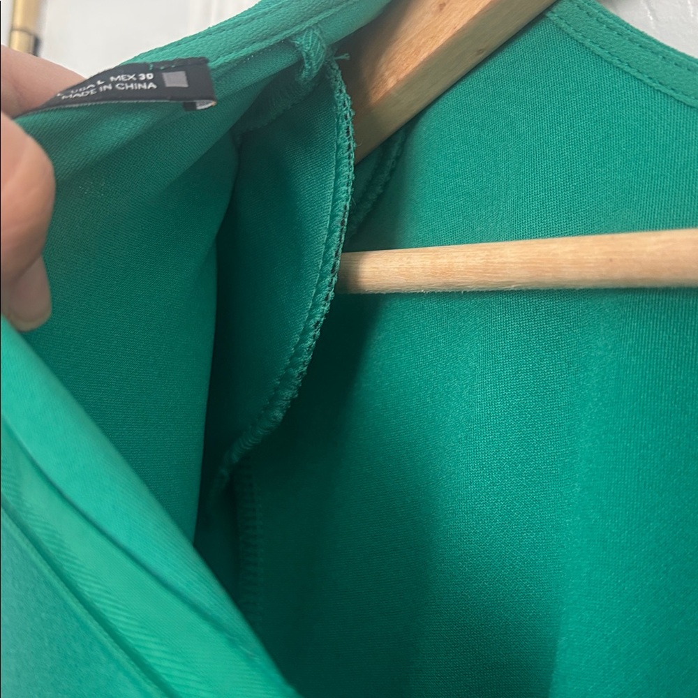 Zara ruched waist emerald green midi dress - Picture 13 of 13